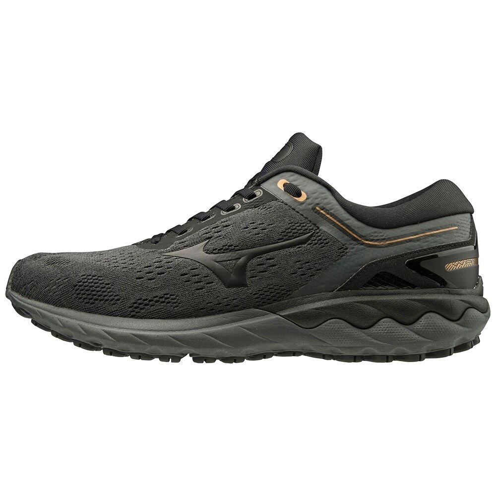 Mizuno Men's Running Shoes Wave Skyrise Grey/Black - TNZBCOF-63